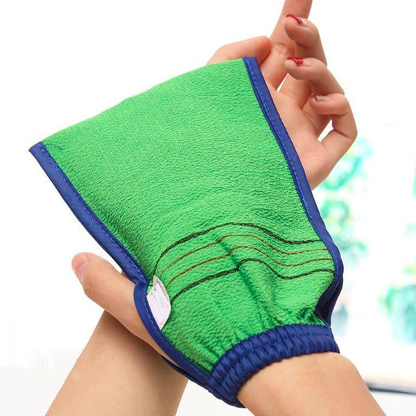 1 Piece Random Color Shower Spa Exfoliator Two-sided Bath Glove Body Cleaning Scrub Mitt Rub Dead Skin Removal