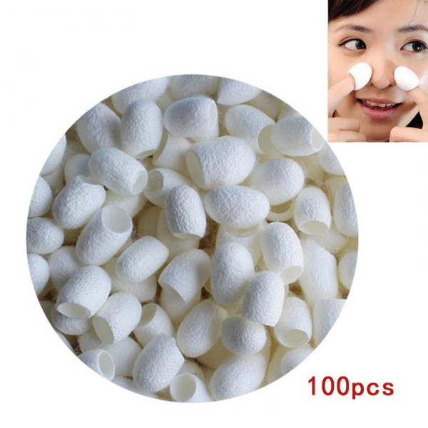 100 Pcs Silkworm Balls Purifying Whitening Exfoliating Scrub Blackhead Remover Natural Silk Cocoons Facial Skin Care Best Gifts