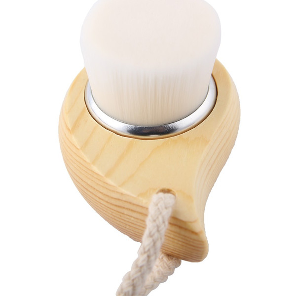 New Original Wooden Soft Mild Fine Facial Face Skin Brush Hair Deeply Cleans Pore Waste Cleansing Pore Care Brush Head Blackhead