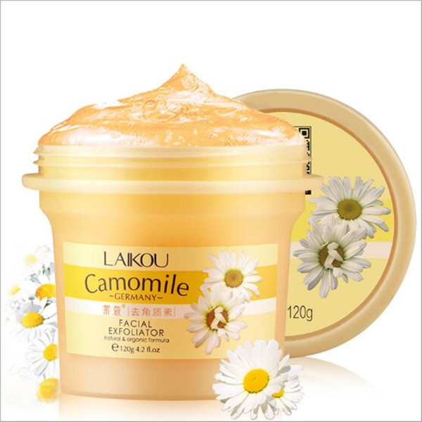 120g mild and natural camomile face exfoliator deep clean and purify Chamomile body exfoliating cream moisturize and mildly remove deadskin