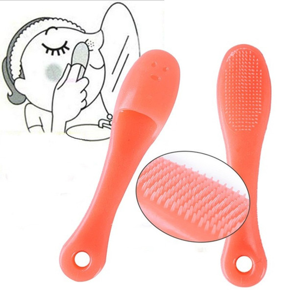 NEW Fashion Finger Size Blackhead Acne Cutin Remover Makeup Facial Skin Nose Pore Cleaner Massage Cleanser Brush Silicone Random Color