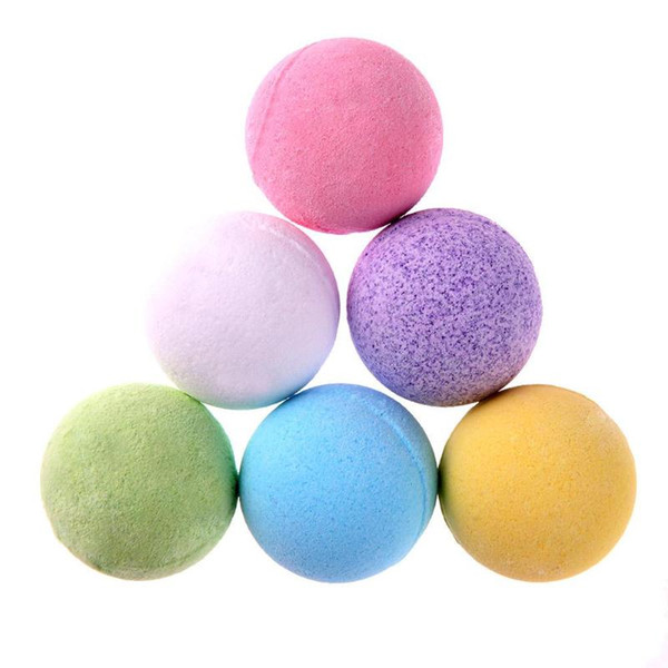 40g Natural Bubble Bath Bomb Ball Natural Sooth Whiten Bubble Bath Salt Ball Essential Oil Spa Shower Ball Mix Colors DHL Free