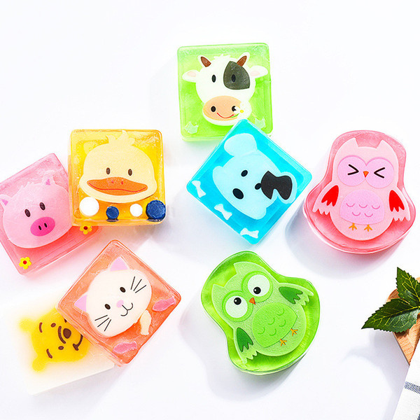 Creative cartoon Oil Handmade Soap Cute Cat Dog Shape Children Soap 100% natural Portable Bath Hand Soap skin care Cleansing