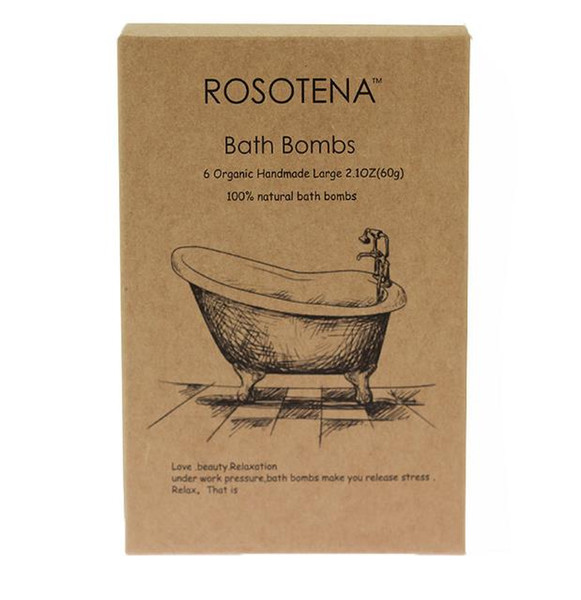 New ROSOTENA 6PCS Bubble Bath Bath fizzer Bomb Bath Salts Natrual Handmade Fatigue Chamfer Refine Pore Sterilizing itching