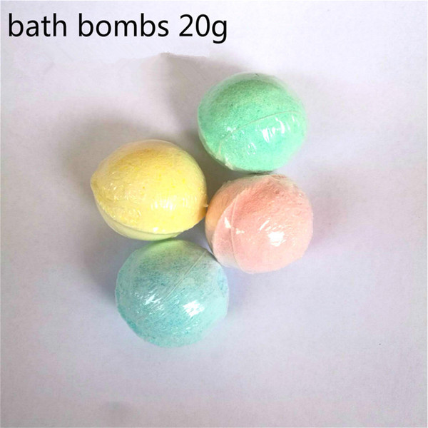 20g Random 4 Color! Natural Bubble Bath Bomb Ball Essential Oil Handmade SPA Bath Salts Ball Fizzy Christmas Gift for Her freeshipping