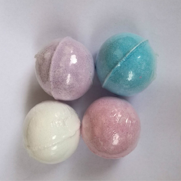 60g Random 4 Color! Natural Bubble Bath Bomb Ball Essential Oil Handmade SPA Bath Salts Ball Fizzy Christmas Gift for Her