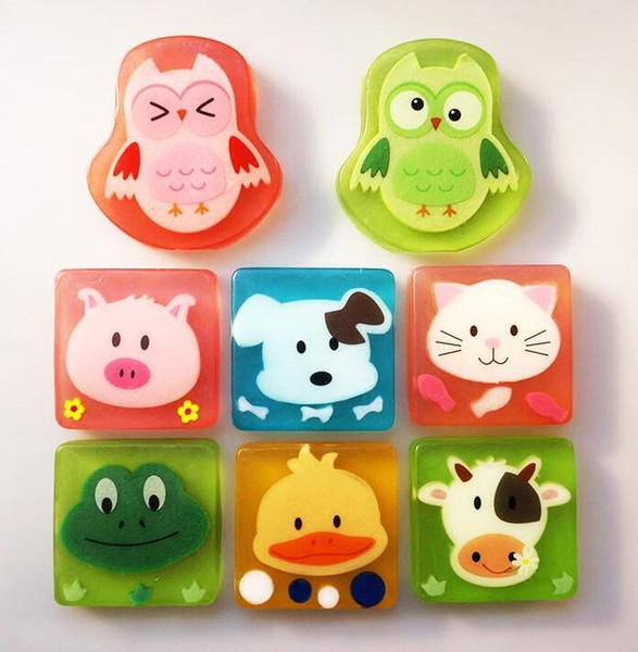 liu 100% natural children cartoon Oil Handmade Soap Portable Bath