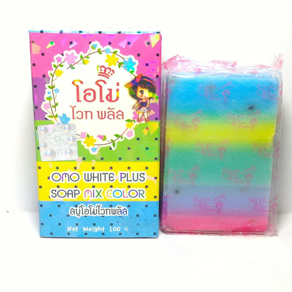 Gluta Soap rainbow soap OMO Mix Fruits Color Alpha Arbutin Anti Dark Spot free shipping DHL