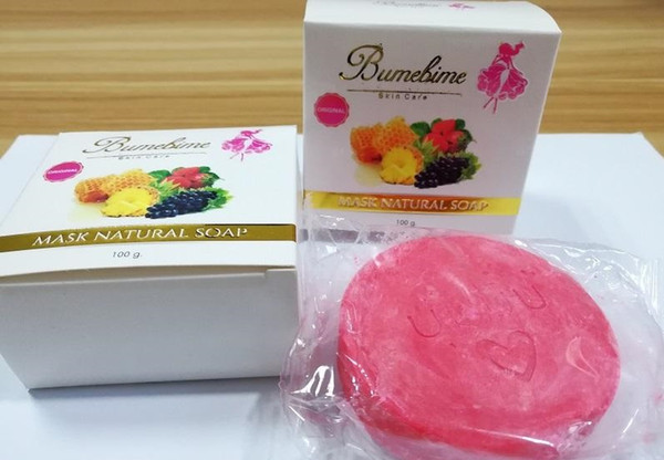 New Arrival Hot Bumebime Handwork Soap with Fruit Essential Natural Mask White Bright Oil Soap free shiping