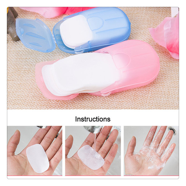 Portable Soap Paper Disposable Soap Box Mini Soap Paper Outdoor Tools Scented Slide Sheets Foaming Washing Hand Bath Body Care