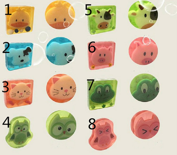 30pcs DHL New arrival Cute Creative Cartoon Animal Bath Body Works Silicone Portable hand soap 12 styles 100g skin care for children