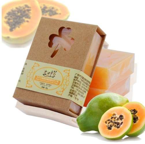 100g Natural Organic Herbal Green Papaya Whitening Handmade Soap Lightening Skin Remove Acne Moisturizing Cleansing Bath Soap