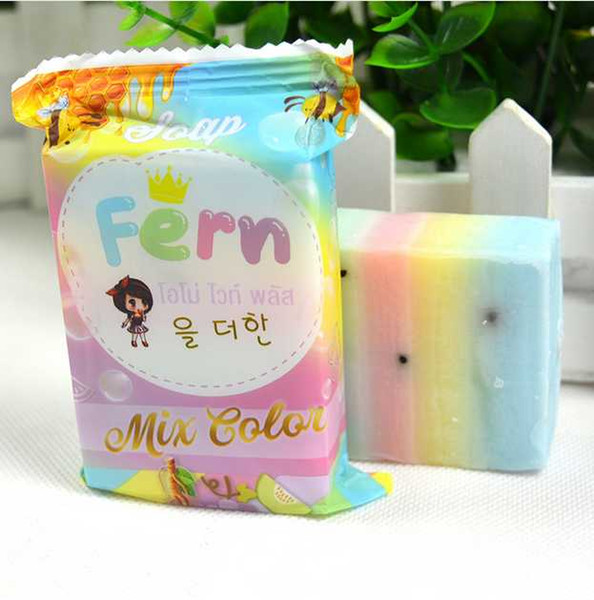 OMO Rainbow Soap Gluta Pure Handmade Soap Skin Whitening Moisturizing Multi-Fruit Smell Body Glycerol For Bath DHL Free