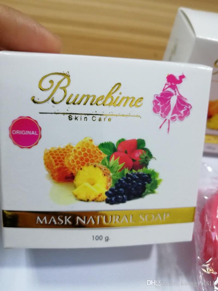 New Arrival Hot Bumebime Handwork Soap with Fruit Essential Natural Mask White Bright Oil Soap free shiping