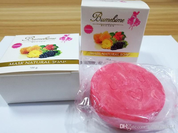 Hot Sale Bumebime Handwork Whitening Soap with Fruit Essential Natural Mask White Bright Oil Soap free shiping DHL