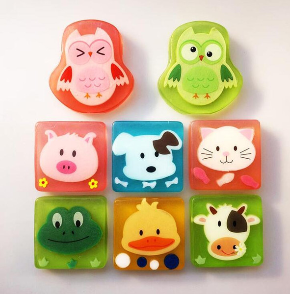 Cartoon Animal Bath Body Works Silicone Portable Hand Soap 100g Skin Care Essential Oil Handmade soap for Children