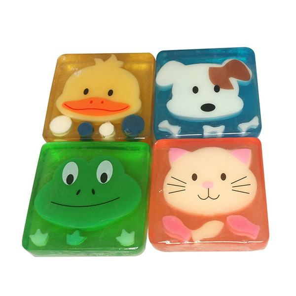 100% Natural Children Cartoon Animal Essential Oil Handmade Soap Portable Bath Soap for Baby Kids W9896