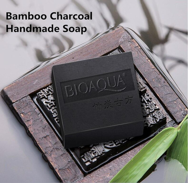 Newest Natural blackhead remover acne treatment face wash hair care bath skin Soap bamboo charcoal handmade soap skin whitening soap