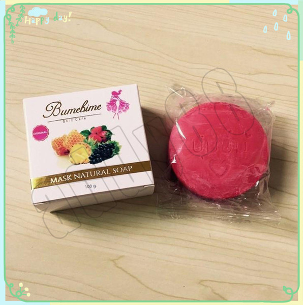 New Arrival Bumebime Handmade Whitening Soap with Fruit Essential Natural Mask Soap 100g DHL Free Shipping