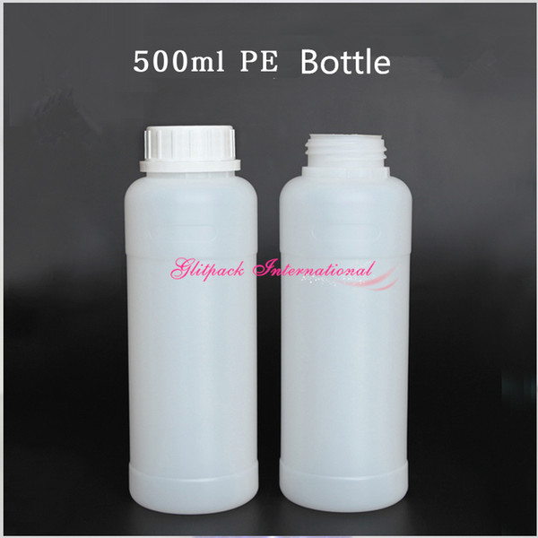 20pcs 500ml liquid oil plastic bottle HDPE 16oz PE empty plastic containers polyethylene terephthalate bottle natural Narrow Mouth Bottles