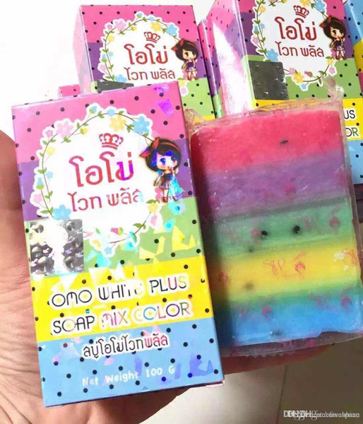 New Arrivals OMO White Plus Soap Mix Color Plus Five Bleached White Skin 100% Gluta Rainbow Soap