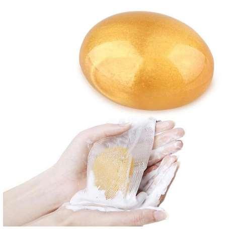 New Hot Selling Gold Egg Jelly Soap Hand Soap Shaving Flexible Silicone Bathing Soaps Makeup Remover Face Care Facial Jell Soap