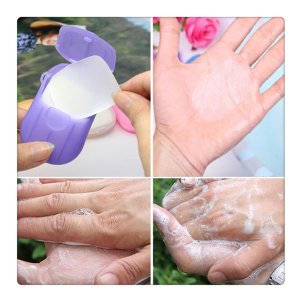 Portable Paper Soap Washing Hand Bath Slice Sheets Scented Foaming Box Paper Soap Beauty Tools Free DHL