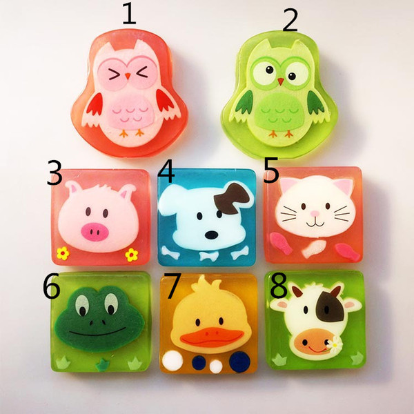 New arrival Cute Creative Cartoon Animal Bath Body Works Silicone Portable hand soap 12 styles 100g skin care for children free shipping