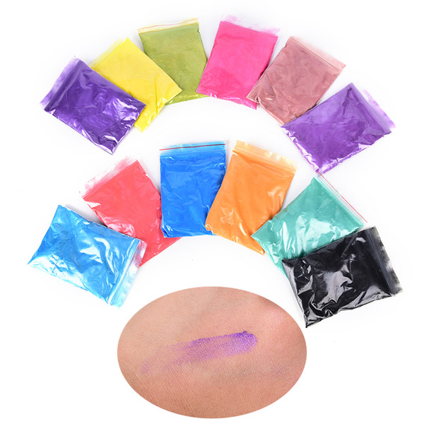 Bath Shower 12 Color Powder Healthy Natural Mineral Mica Powder DIY For Soap Dye Soap Colorant Makeup Eyeshadow Skin Care 50g/Pack