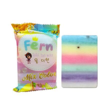 OMO Plus Rainbow Soap Fruitamin Soap Mix Color Plus Five Bleached Skin Gluta Thailand Rainbow Handmade Soap CCA10584 50pcs