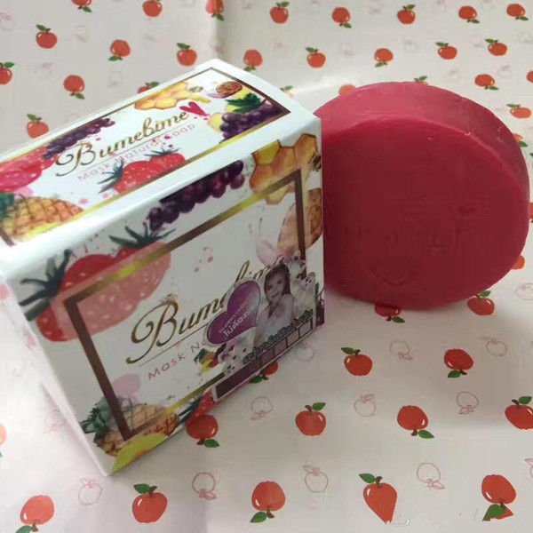 100g Bumebime Handwork Whitening Soap with Fruit Essential Natural Mask White Bright Oil Soap DHL