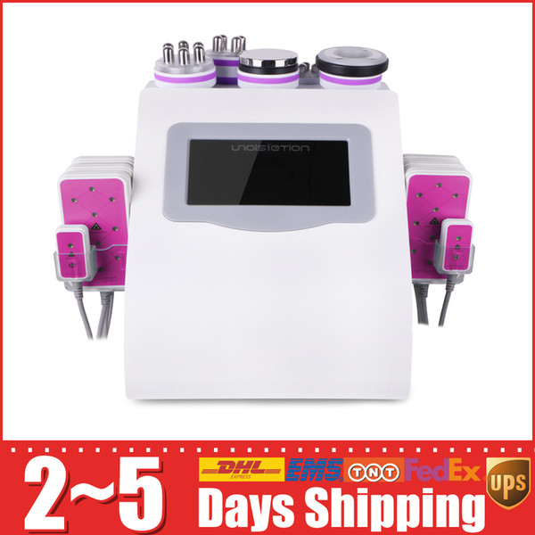 New Promotion 6 In 1 Ultrasonic Cavitation Vacuum Radio Frequency Lipo Laser Slimming Machine for Spa