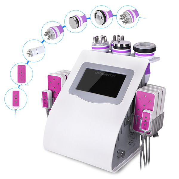 New Promotion 6 In 1 Ultrasonic Cavitation Vacuum Radio Frequency Lipo Laser Slimming Machine for Spa Good Result