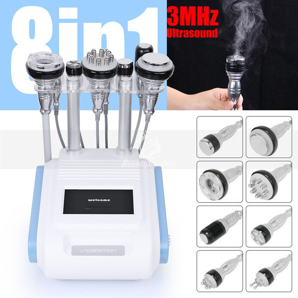 Best Combination 8 in 1 cavitation slimming machine rf bio hot cold hammer skin lifting vacuum cavitation