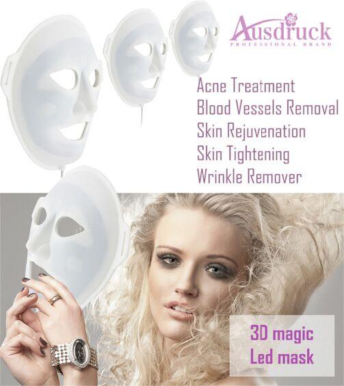2018 New Model Vibrating LED PDT facial mask face skin care led light therapy Led Photon facial rejuvenation machine acne treatment lifting