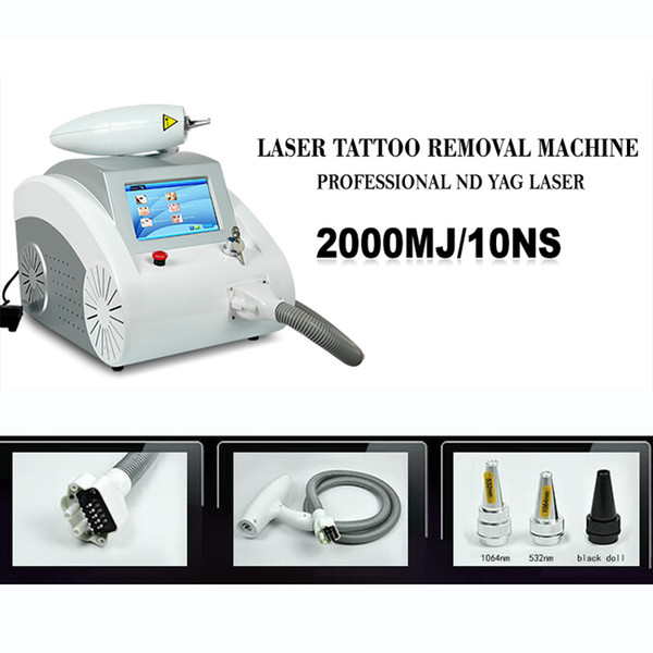 Touch screen 1000w Q switched nd yag laser beauty machine tattoo removal Scar Acne removal 1320nm 1064nm 532nm