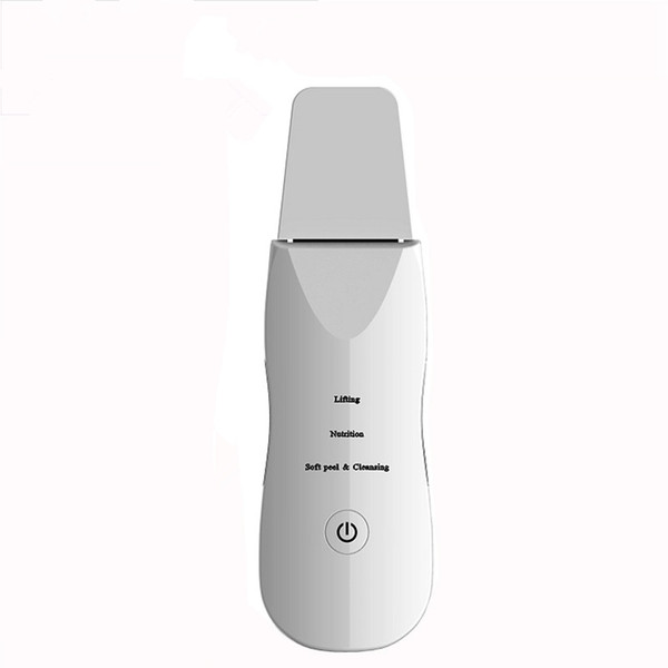 Portable Ultrasonic Skin Scrubber Ultrasound Therapy Machine Facial Peeling Galvanic Ion High Frequency Facial Massage White and Pick color