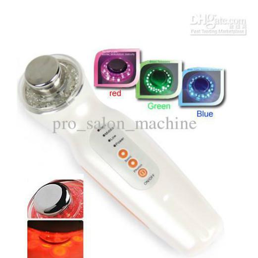 Lowest price! Color Photon LED skin rejuvenation Light Therapy 3 MHz Ultrasonic equipment Beauty Device Machine CE