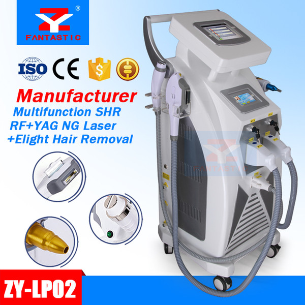 5 in 1 Multifunction Strong Energy OPT SHR IPL Laser Hair Removal ND YAG Laser Tattoo Removal Beauty Machine IPL&RF & ND YAG&Elight