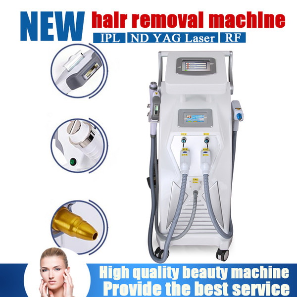 NEW Multifunction E-light RF Skin Rejuvenation ND YAG Laser Tattoo Removal Beauty Machine IPL Elight Hair Removal