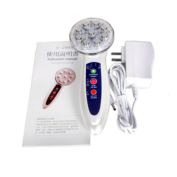 7Colors Ultrasonic Mesotherapy Device Beauty Equipment IPL RF Electroporation Instrument Home RF Skin Rejuvenation Face-lift