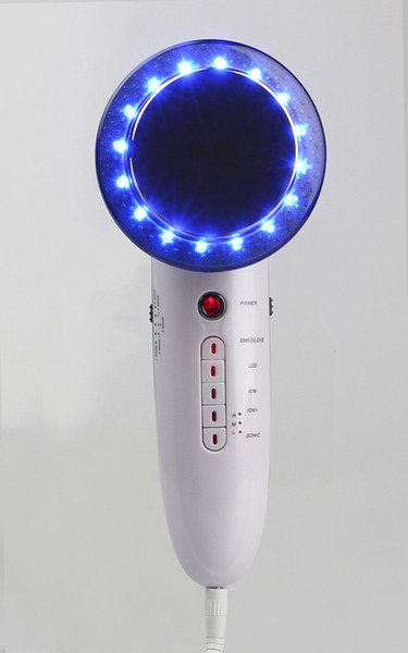 wholesa 6 in 1 1MHz Ultrasonic Galvanic Ionic Photon Therapy Care EMS Body Slimming Blue Light Firming and Tightening Massager Machine