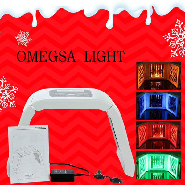 Portable OMEGA Light PDT LED Therapy Red Blue Green Yellow 4 Color Led Face Mask Light Phototherapy Lamp Machine For Skin Rejuvenation