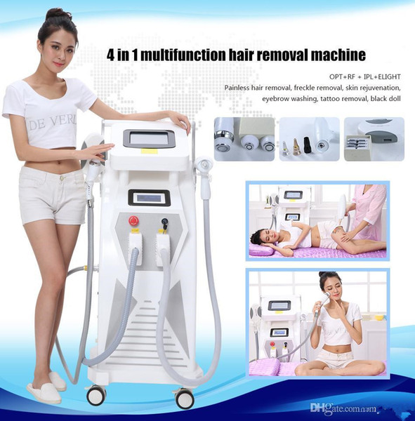 New Arrival 4 in 1 Laser Hair Removal OPT SHR IPL ND YAG Laser Tattoo Removal Beauty Machine IPL & RF & ND YAG & Elight