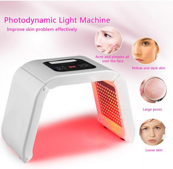 4 Color Face Beauty Photodynamic Lamp PDT LED Light Therapy Machine Acne Wrinkle Remove Skin Rejuvenation SPA Ageless PDT Therapy