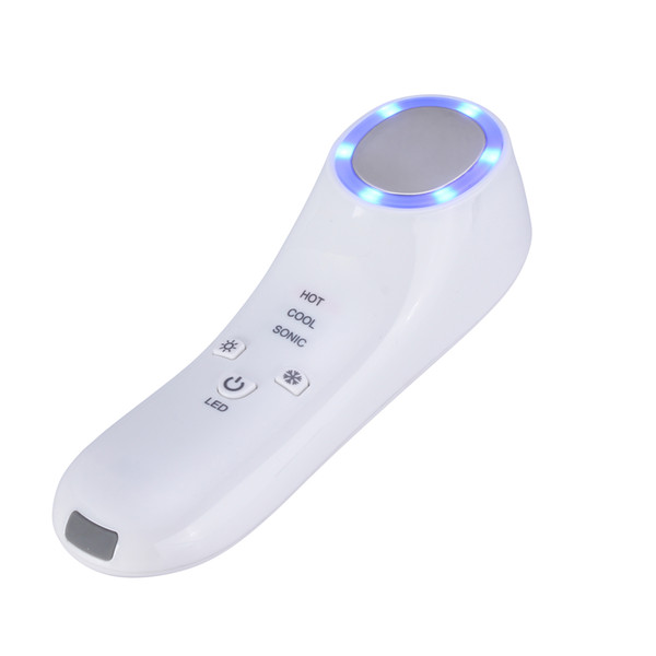 Hot cold face massager face lift shrink pores hammer led light therapy skin rejuvenation beauty device skin care hand spa machine