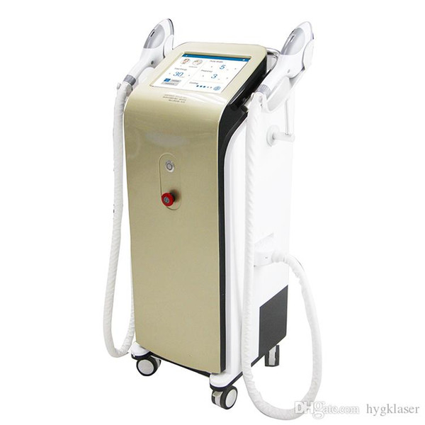 Newest shr ipl fast hair removal skin rejuvenation acne treatment pigmemt removal with two handles beauty machine