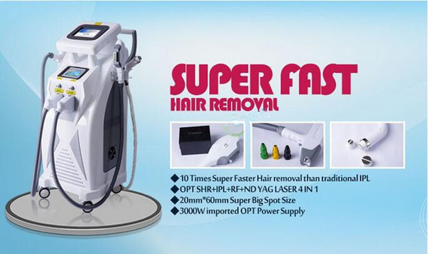 2017 best seller high configuration OPT SHR IPL + Nd Yag Laser + RF 3 in 1 laser beauty machine