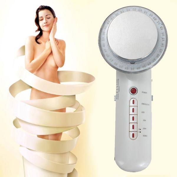 6 In 1 EMS 1MHz Photon Ultrasound Galvanic Infrared Effective facial and body beautifying massager machine with gloves