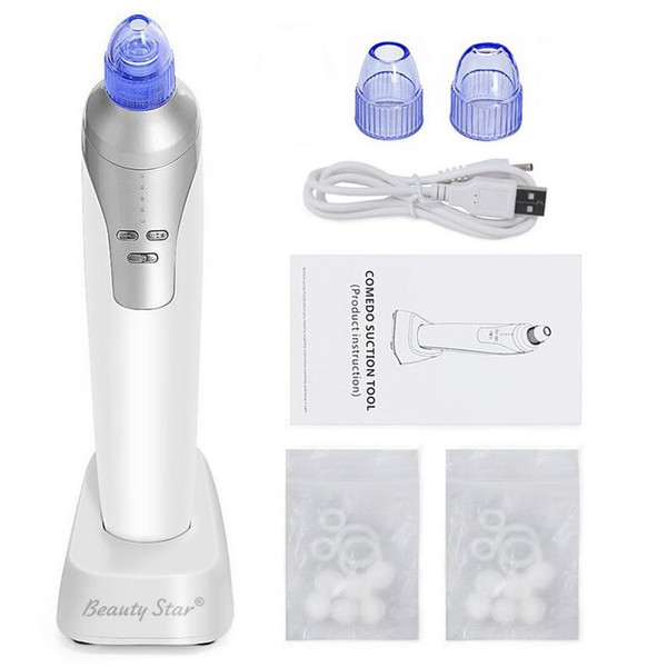 Top Quality ! Vacuum Blackhead Remover Facial Vacuum Suction Pore Cleaner Pimple Comedo Removal Microdermabrasion Face Cleaning